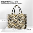 thumbnail image 3 of Large Capacity Tote Bag,Black Gold White Marble Pattern Handbag Fashion Luxury Tote Bag,15.7"x13"x 5.1" Inches,Laptop Compatible, 3 of 6