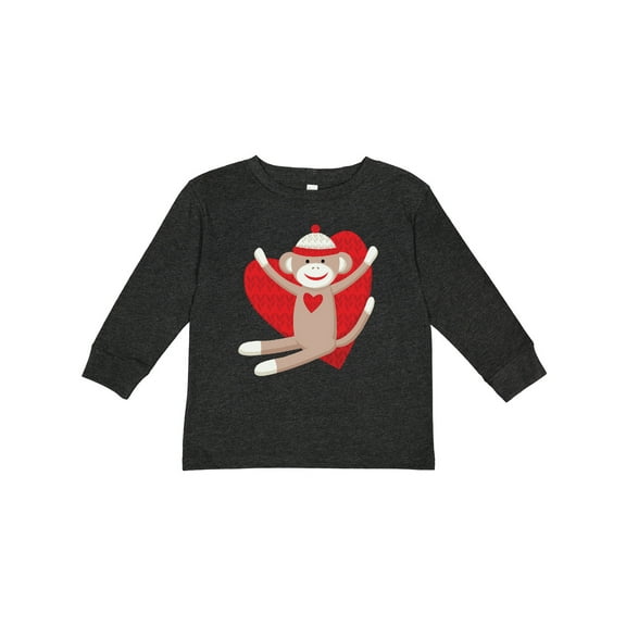 Inktastic Hug Sock Monkey Boys or Girls Long Sleeve Toddler T-Shirt