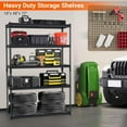 thumbnail image 3 of Garage Shelving, Heavy Duty Garage Shelving 48" L x 18" W x 72" H, 2500lbs Load Bearing Storage Shelves Adjustable, Durable Metal Storage Shelves, Easy Assemble for Garage, Basement, 3 of 7