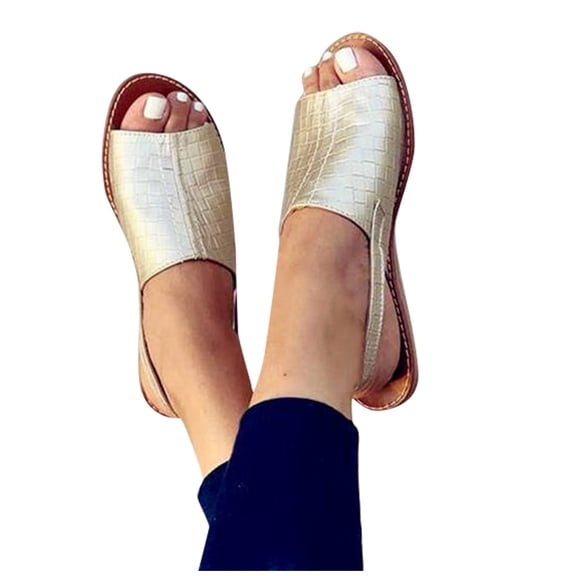 Vedolay Summer Sandals for Women Women's Casual Summer Rhinestones Cutout Zip Up Open Toe Sandals,Gold 6