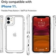 thumbnail image 5 of Case for iPhone 11 Case Slim Dropproof [Defend from Drop/Scratch/Slip/Fingerprint] Clear Acrylic Hard Back Soft TPU Bumper Hybrid Phone Cover for iPhone 11-Crystal Clear, 5 of 16