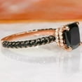 thumbnail image 4 of 2.60Ct Cushion Cut Lab Created Black Diamond Engagement Ring 14k Rose Gold Plated, 4 of 4