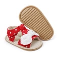 thumbnail image 2 of Aayomet Girls Open Toe Bowknot Shoes First Walkers Shoes Summer Toddler Flat Sandals Girls Sandals Size 3,Red 4, 2 of 5