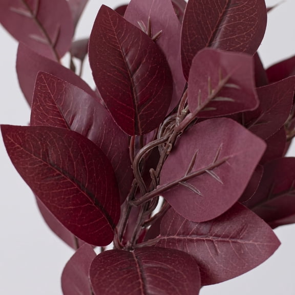 HJuyYuah 12.5in Artificial Autumn Leaf Branch, Plastic Fall Wedding Table Decor, Flexible Berry Stem for Home Vase