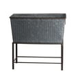thumbnail image 3 of Set of 2 Zale Rustic Metal Planters with Stands, L:20x12x19.5" S:16.5x9.5x14.5", 3 of 9