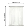 thumbnail image 3 of Extra Wide Outdoor Curtains, Waterproof Voile Mesh Screen, Privacy Bug Netting for Patio Porch Balcony, Weather Resistant Terrace, 78.74" x 95.28", Topliu, 3 of 7