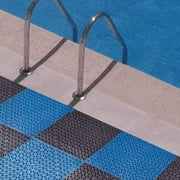 VinTile Black Non-Slip Interlocking Cushion Floor Tiles, Drainage Holes, 11-3/4 x 11-3/4, Pack of 6