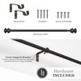 thumbnail image 6 of Kenney® Kendall 5/8" Standard Decorative Window Curtain Rod, 48-86", Oil Rubbed Bronze, 6 of 12