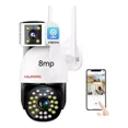 thumbnail image 2 of Cámara De Seguridad Wifi 8MP Ip66 Full Hd De Doble Lente Halimomo-Sco1 V380 Blanco Pro Exterior, 2 of 8