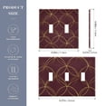 thumbnail image 2 of Yayeee Toggle Light Switch Wall Plate 2-Gang 4.56"x4.48" Decorative Outlet Cover, Circular Gold Pattern, 2 of 7