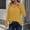 Yellow, variant on FamilyThread Womens Long Sleeve V Neck Button Up T Shirts Casual Basic Summer Ribbed Knit Work Solid Color Tops