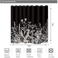 thumbnail image 6 of Wildflower Botanical Shower Curtain for Bathroom Decor 72Wx72H Inch Floral Flower Plant Herbs Sage Green Leaves Decorative Bath Set Bathroom Accessories Fabric Waterproof 12 Pack Hooks, 6 of 6