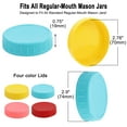 thumbnail image 4 of PP Mason Jar Lid Anti-slip Regular Mouth Mason Canning Jars Top Lid Food Storage 24 Pack Assorted Color, 4 of 7