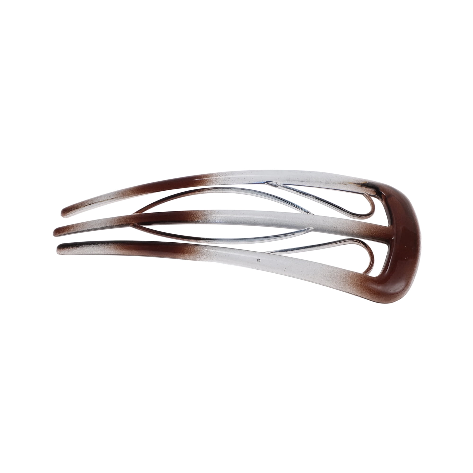 Unique Bargains U-shaped Hair Pin 4.33"x1.57" 1 Pcs Transparent Gray