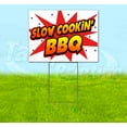 thumbnail image 1 of Wbg Slow Cookin Bbq (18" x 24") Yard Sign, Includes Metal Step Stake, 1 of 6