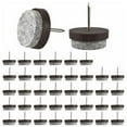 thumbnail image 1 of Deslizadores para sillas con clavos, deslizadores de fieltro con tornillos, 40 piezas de deslizadores para muebles con clavos, almohadillas deslizantes redondas de 21 mm para sillas, almohadillas, 1 of 5