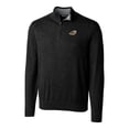 thumbnail image 2 of Men's Cutter & Buck Black Akron RubberDucks Big & Tall Lakemont Tri-Blend Quarter-Zip Pullover Sweater, 2 of 3
