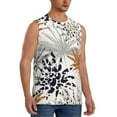 thumbnail image 2 of Disketp Tropical Leaves Sleeveless Tshirts For Men, Muscle Shirts For Men Dry Fit Tank Top-X-Large, 2 of 8