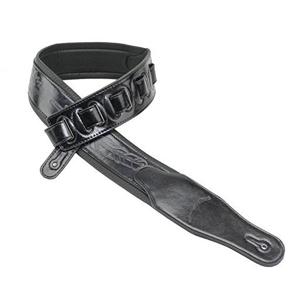 Walker & Williams GB-136 Black Feather Padded Guitar Strap