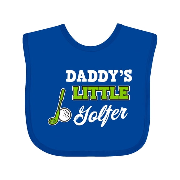 Inktastic Daddys Little Golfer with Golf Club and Ball Boys or Girls Baby Bib