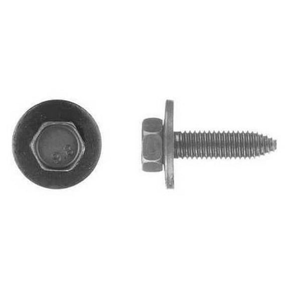Class 9.8, Structural Bolt, 30 mm, Zinc Phosphate Steel, Hex Washer Head External Hex Drive, 25 PK