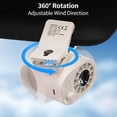 thumbnail image 4 of GMOX Portable Clip-On Fan, 100-Speed Stepless Mini Wearable Fan with LED Display, 1800mAh Rechargeable Desk Fan for Outdoor Travel, 4 of 9
