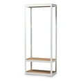 thumbnail image 2 of Baxton Studio Elton Modern and Contemporary Finished Metal 3-Shelf Free-Standing Closet Storage Organizer, White and Brown, 2 of 9