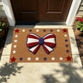 thumbnail image 4 of Independence Day Bow Pattern Doormat, Absorbent Stain Resistant Rug, Non Slip Mesh Silicone Back Pad, Patriotic Decor for Bathroom Home Entryway Layout, 4 of 6