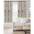 thumbnail image 2 of Spring Floral Blackout Curtains 96 Inches Long, Colorful Summer Flowers Vintage Botanical Thermal Insulated Black Out Curtains, Darkening Window Curtain for Bedroom Living Room 52"x96" 2 Panels, 2 of 9