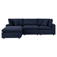 thumbnail image 5 of Modular Lounge Sectional Deep Sofa Set, Blue Navy, Fabric, Modern Contemporary, Outdoor Patio Balcony Cafe Bistro Garden Furniture Hotel Hospitality, 5 of 10