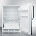 thumbnail image 3 of ADA compliant freestanding refrigerator-freezer for residential use, cycle defrost with deluxe interior, SS wrapped door, thin handle, and white cabinet, 3 of 4