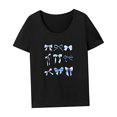 thumbnail image 4 of Camiseta de verano para mujer, ropa deportiva, ropa de calle, cuello redondo, para uso diario en la playa S, 4 of 7