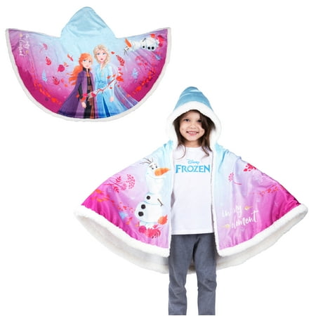 Disney’s Frozen 2 Snuggle Wrap Hoodie Blanket, 55" x 31", Super Soft and Cozy