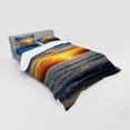 thumbnail image 3 of Ambesonne Ocean Bedding Set 3 Pcs, Pacific California Sunset, Twin, Orange Blue, 3 of 3