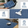 thumbnail image 6 of FairOnly Navy Blue 9'x12'Contemporary Non Slip Area Rug for Bedroom Stain Resistant Low Pile Herringbone Pattern Soft Floor Rug for Living Room Kitchen, 6 of 7