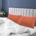 thumbnail image 4 of PiccoCasa 2 Pack King Pillowcases Soft 1800 Microfiber Pillowcases with Orange Zipper Closure, 4 of 8