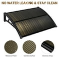 thumbnail image 3 of Yescom 39"X29" Window Awning Door Canopy Polycarbonate Anti-UV30+ Cover Outdoor Rain Snow Protection Patio Brown Board, 3 of 9