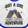 thumbnail image 4 of Inktastic Just a Girl Who Loves Adventure Girls Baby Bib, 4 of 4