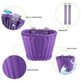 thumbnail image 5 of Kids Bike Basket Purple Woven for Kids Bike Handlebar Bike or Scooter,1 Set, 5 of 6
