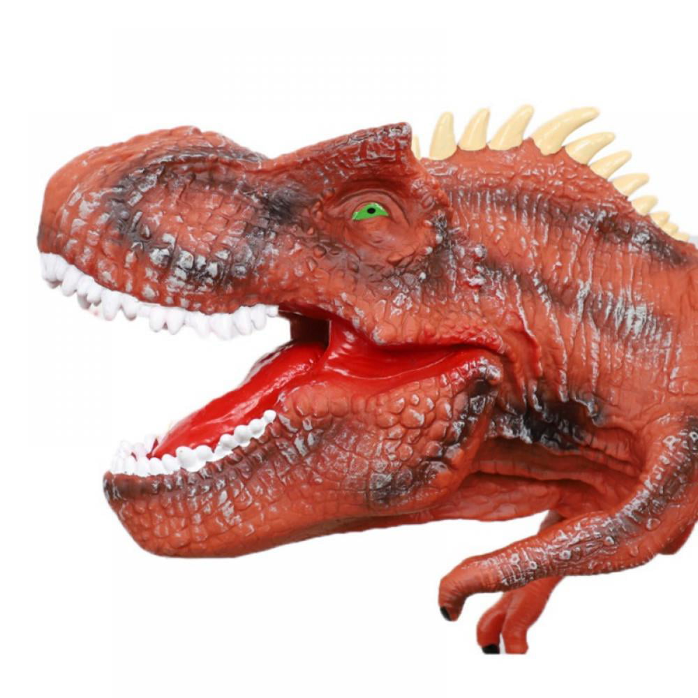 Funny Simulation 3D Dinosaur T-REX Hand Puppet Soft Rubber Dinosaur Realistic 