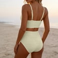 thumbnail image 4 of MSJUHEG Women's Tankini High Waisted Bikini Sets for Women and Shorts Bathing Suits Front Two Piece Swimsuit Full Coverage Swimsuits Plus Size Swimsuit for Women Beige L, 4 of 7