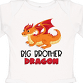 thumbnail image 4 of Inktastic Big Brother Cute Red and Orange Dragon Boys Long Sleeve Baby Bodysuit, 4 of 5