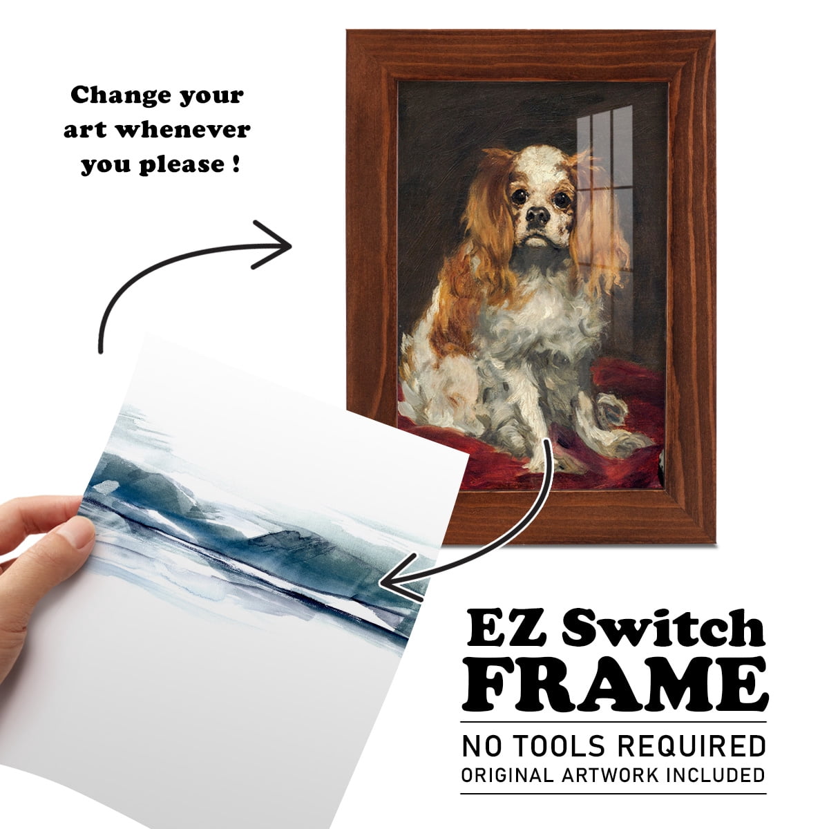 Stark Horizon I - Framed Print w/glass - Chestnut