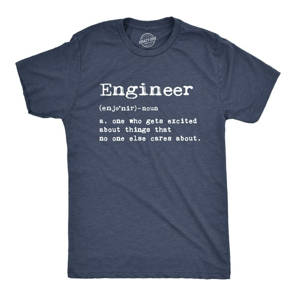 Mens Engineer Definition T Shirt Funny Sarcastic Science Tee Graphic Tees