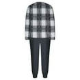 thumbnail image 5 of Maplenight Fleece Pajamas for Women Set Oversized Thermal Winter Sleepwear Long Sleeve Plaid Pjs and Joggers 2 Piece Lounge Sets, 5 of 6