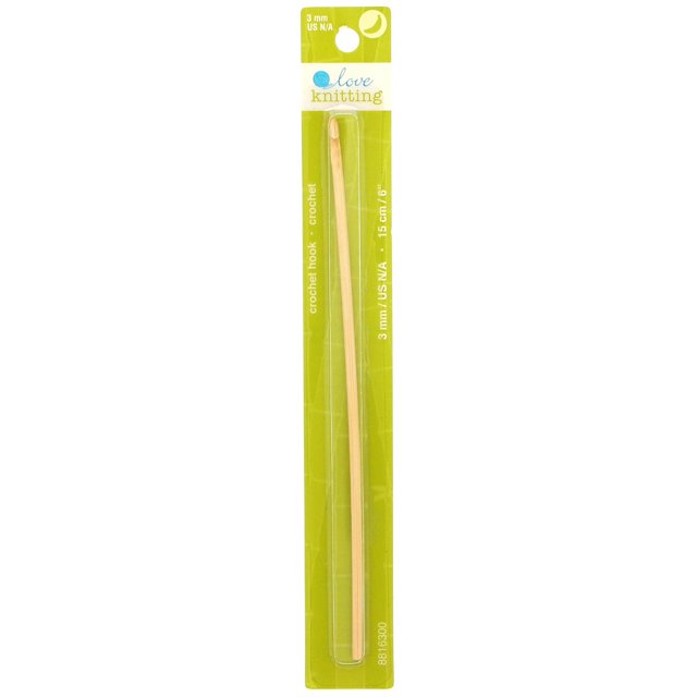 LOVE KNITTING 15.2 cm (6 in) Bamboo Crochet Hook - Individual Size (3.0-10 mm (0.39 in) Range), 15 cm (5.9 in), 3 mm (0.12 in)