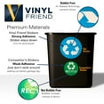 thumbnail image 5 of 4 Recycle and Trash Logo Stickers - Organize Trash - for Metal or Plastic Garbage cans, containers and Bins - Indoor & Outdoor - Home, Kitchen, Office - Premium Decal (Blue/Black, Medium), 5 of 7