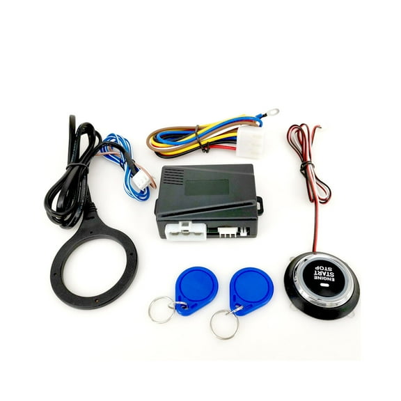 12V Car Engine Push Starts Button RFID Ignition Starter Keyless Engine Starts Stop System Push Button Starts Stop Button Remote Engine Starts SQ9002X