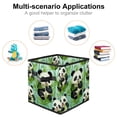 thumbnail image 2 of Panda Foldable Cube Organizer with Handle, 10.8"x10.5"x10.6", Large Capacity Storage Bins Organizer Bins Toy Box, 2 of 6