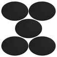 thumbnail image 2 of Engravable Leather Patch Blanks for Hats, Jackets & Bags – Laserable Faux Leather Patches with Adhesive & Stitch – Leatherette Apparel Patches in 5 Pack (Black, 3" x 2" Oval), 2 of 9